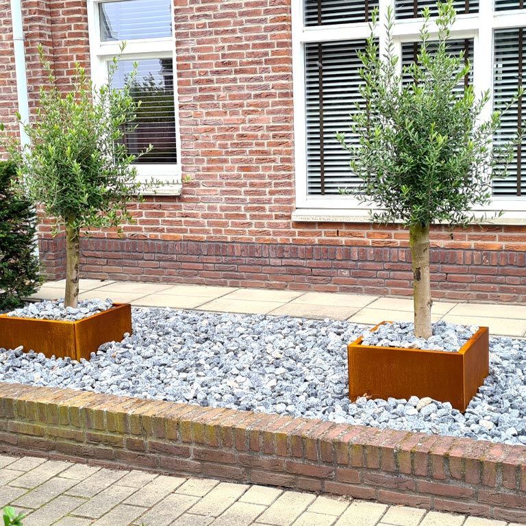 Ζαρντινιέρα από χάλυβα corten Μαϊάμι 60 x 60 cm