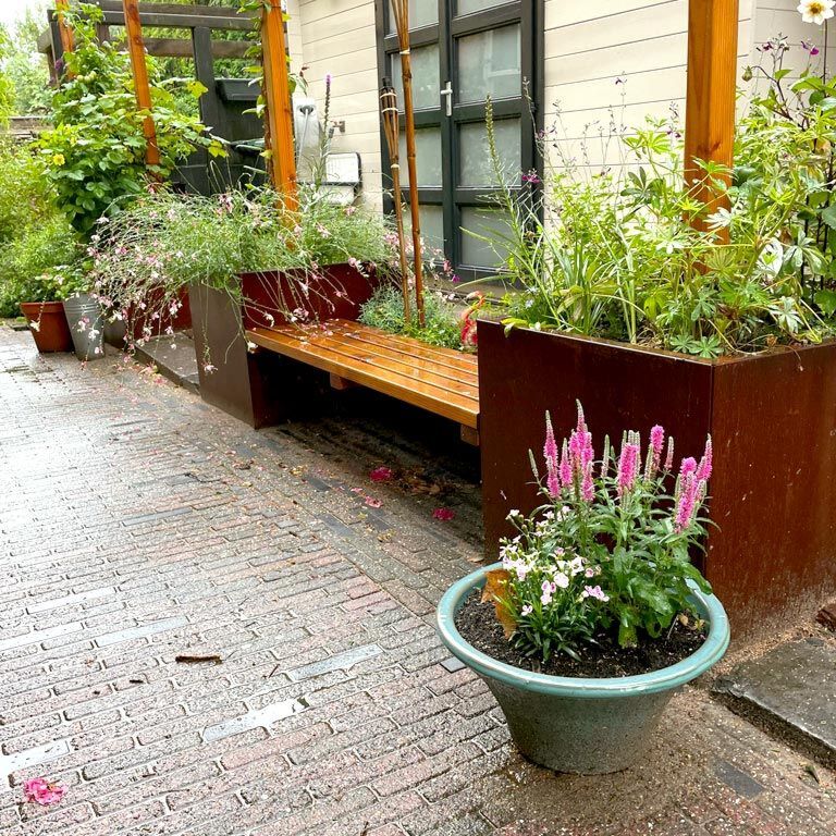 Ζαρντινιέρα από χάλυβα corten Μαϊάμι 70 x 70 cm