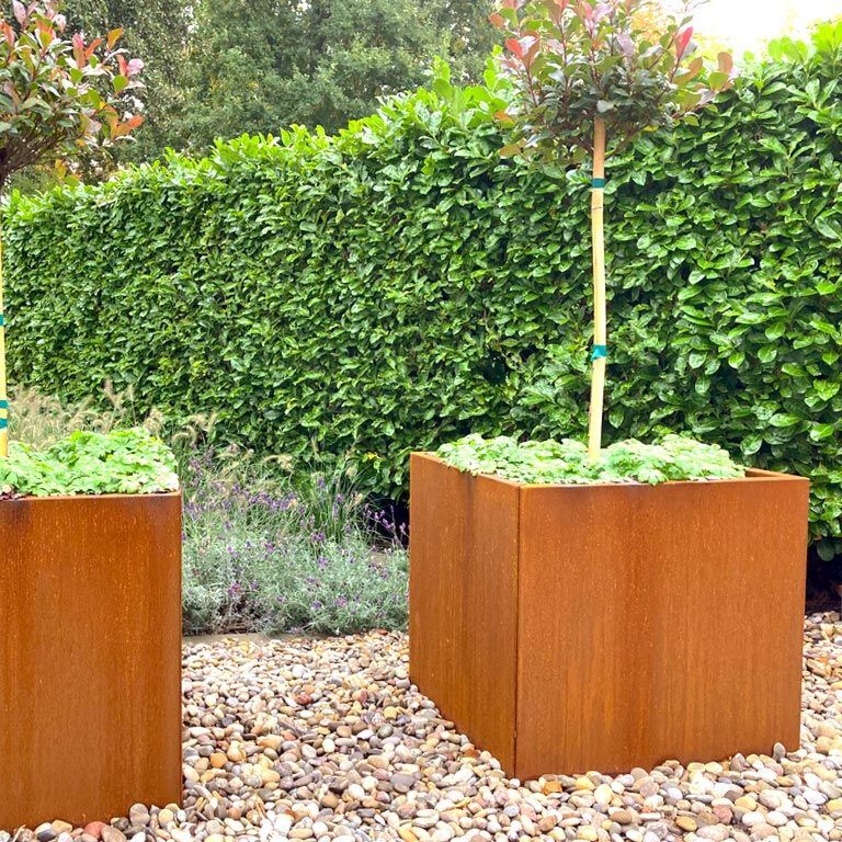 Ζαρντινιέρα από χάλυβα corten Μαϊάμι 70 x 70 cm