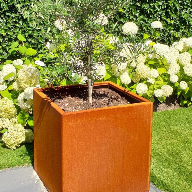 Ζαρντινιέρα από χάλυβα corten Μαϊάμι 70 x 70 cm