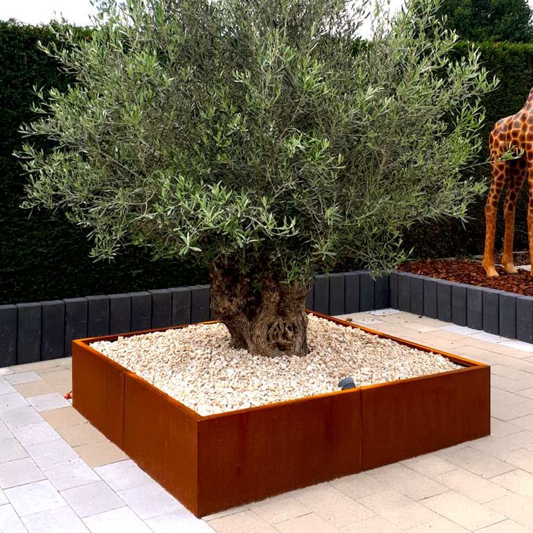 Ζαρντινιέρα από χάλυβα corten Μαϊάμι xxl 160 x 160 cm
