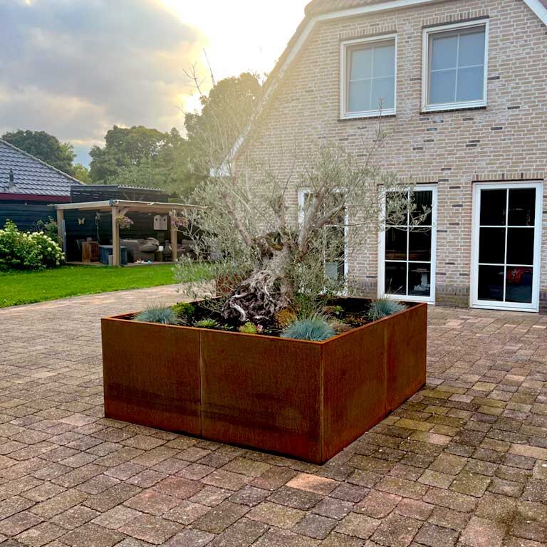 Ζαρντινιέρα από χάλυβα corten Μαϊάμι xxl 240 x 240 cm