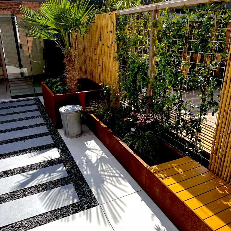 Ζαρντινιέρα από χάλυβα corten Texas xxl 500 x 50 cm