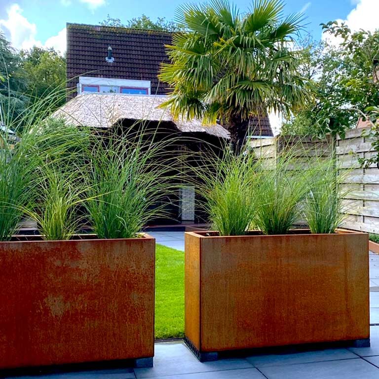 Ζαρντινιέρα από χάλυβα corten Τέξας 40 x 100 cm