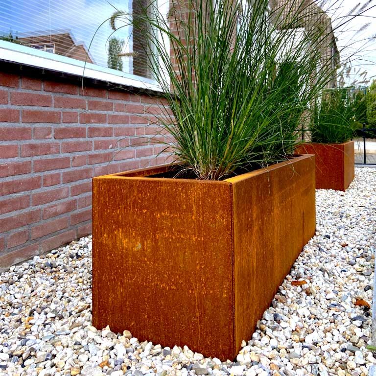 Ζαρντινιέρα από χάλυβα corten Τέξας 40 x 100 cm