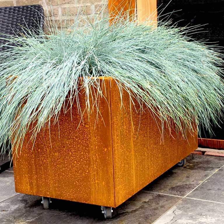 Ζαρντινιέρα από χάλυβα corten Τέξας 40 x 80 cm