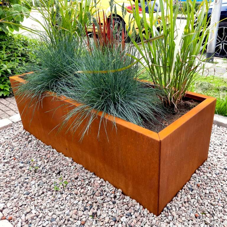 Ζαρντινιέρα από χάλυβα corten Τέξας 50 x 120 cm