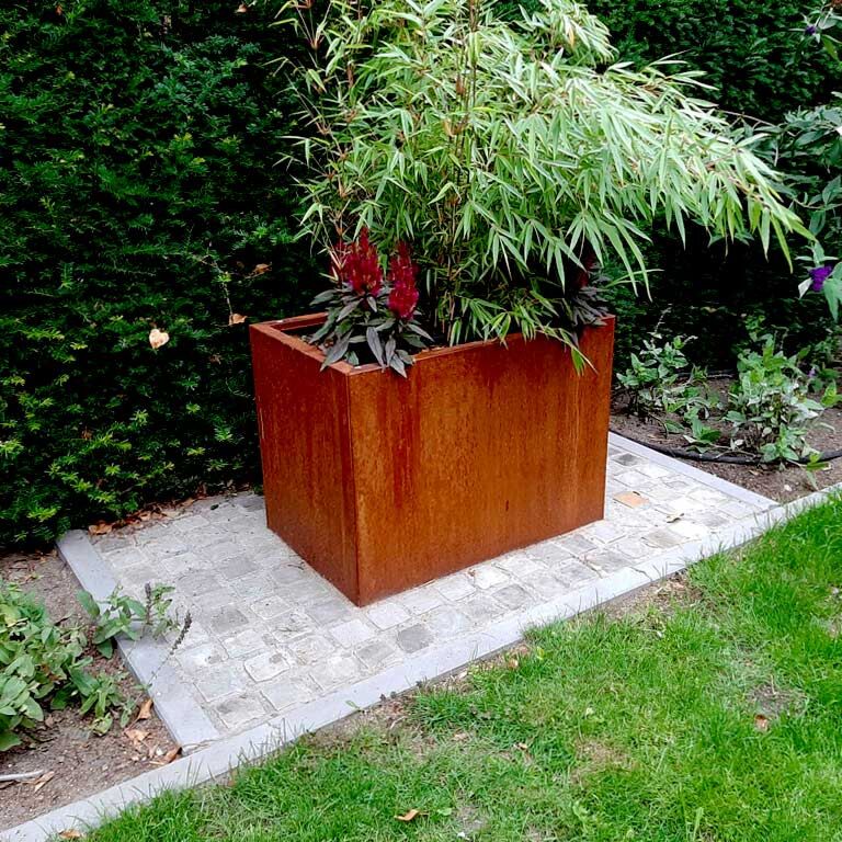 Ζαρντινιέρα από χάλυβα corten Τέξας 50 x 80 cm