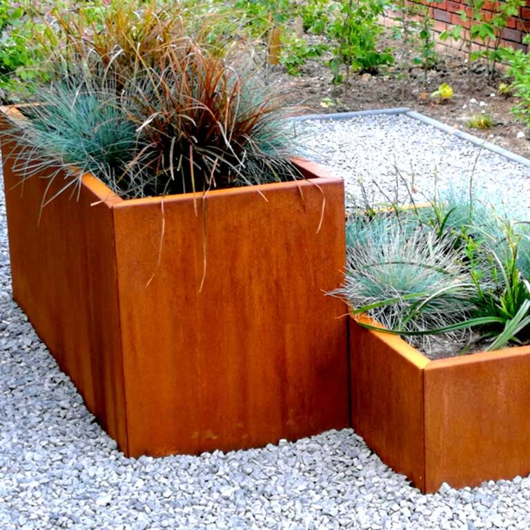 Ζαρντινιέρα από χάλυβα corten Τέξας 30 x 50 cm