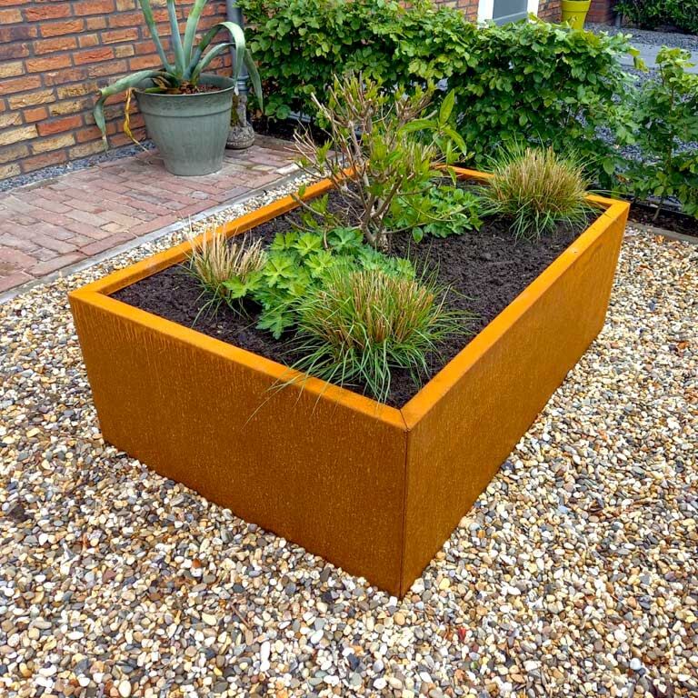 Ζαρντινιέρα από χάλυβα corten Τέξας 80 x 120 cm