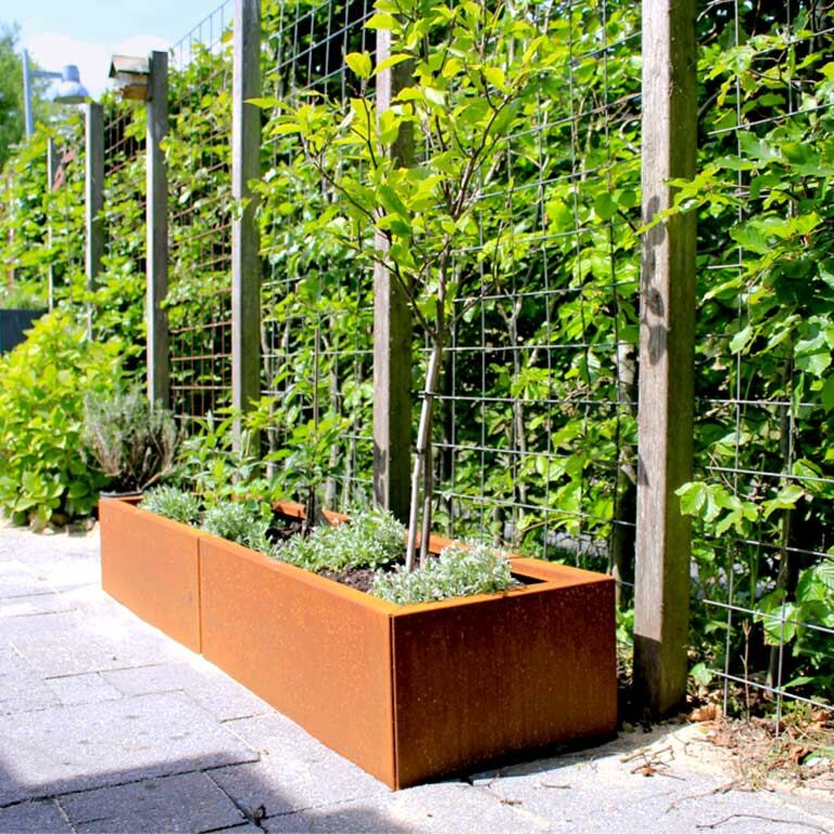 Ζαρντινιέρα από χάλυβα corten Texas xxl 160 x 40 cm