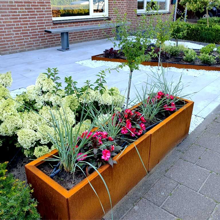 Ζαρντινιέρα από χάλυβα corten Texas xxl 160 x 40 cm