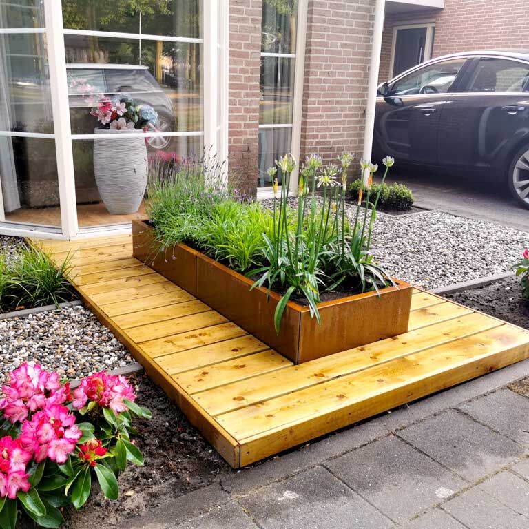 Ζαρντινιέρα από χάλυβα corten Texas xxl 160 x 60 cm