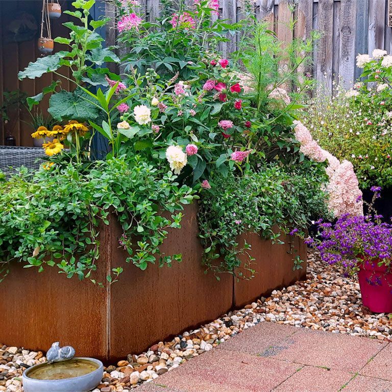 Ζαρντινιέρα από χάλυβα corten Texas xxl 160 x 80 cm
