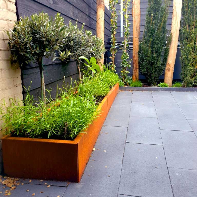Ζαρντινιέρα από χάλυβα corten Texas xxl 200 x 100 cm