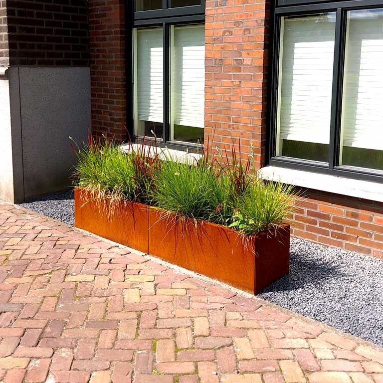Ζαρντινιέρα από χάλυβα corten Texas xxl 200 x 40 cm