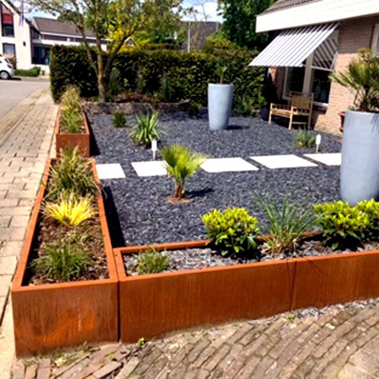 Ζαρντινιέρα από χάλυβα corten Texas xxl 200 x 40 cm