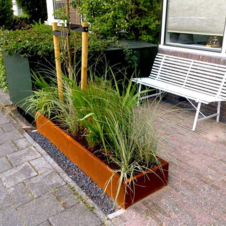 Ζαρντινιέρα από χάλυβα corten Texas xxl 200 x 50 cm