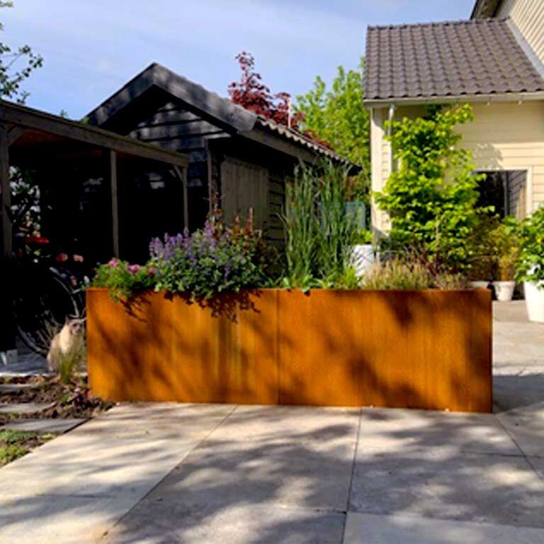 Ζαρντινιέρα από χάλυβα corten Texas xxl 200 x 50 cm