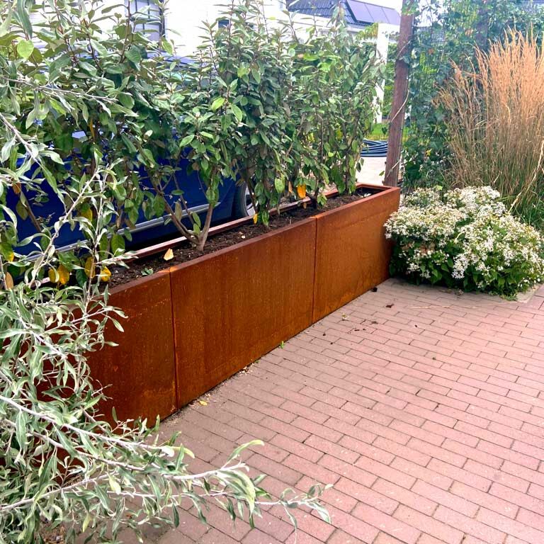 Ζαρντινιέρα από χάλυβα corten Texas xxl 300 x 30 cm