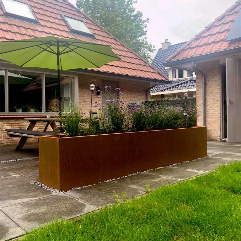 Ζαρντινιέρα από χάλυβα corten Texas xxl 300 x 50 cm