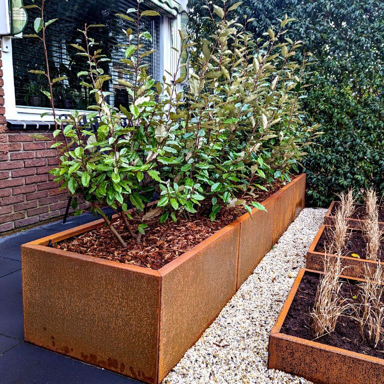 Ζαρντινιέρα από χάλυβα corten Texas xxl 320 x 40 cm