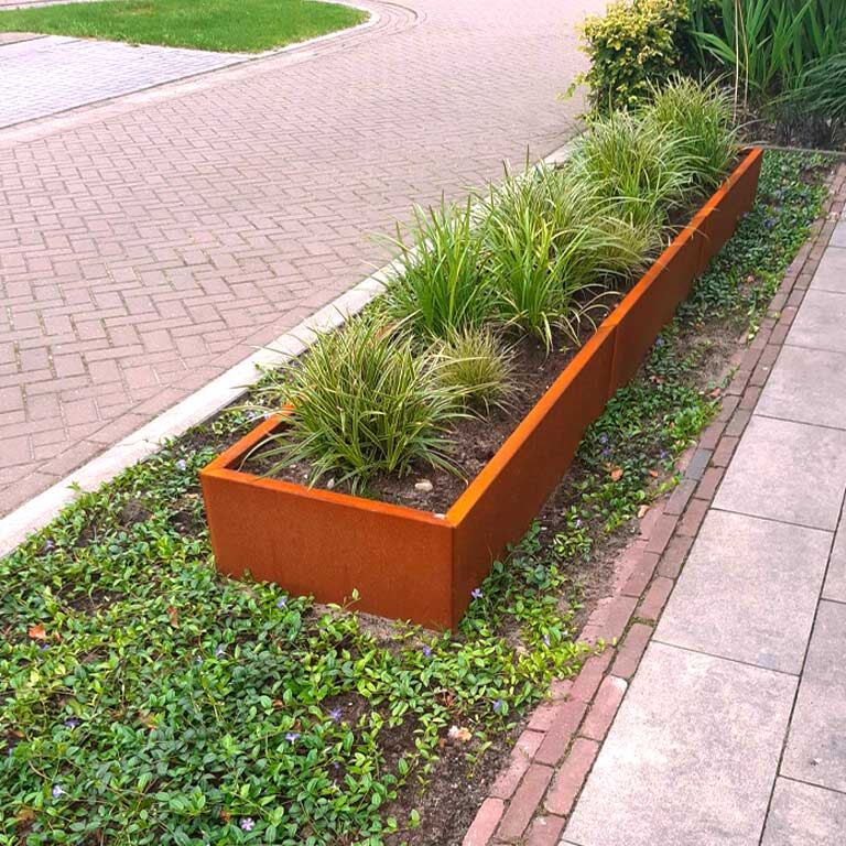 Ζαρντινιέρα από χάλυβα corten Texas xxl 360 x 60 cm