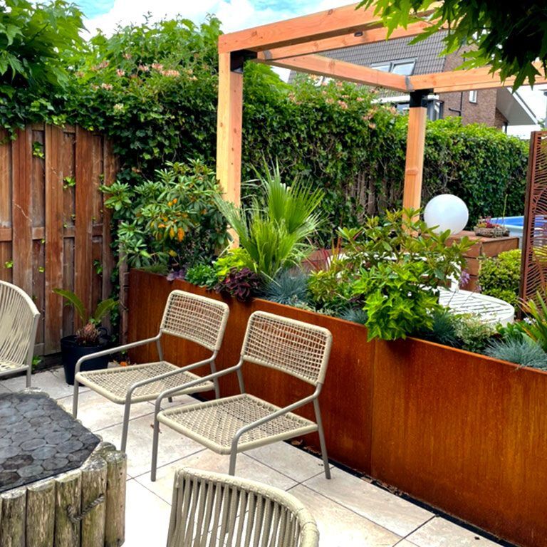 Ζαρντινιέρα από χάλυβα corten Texas xxl 480 x 30 cm