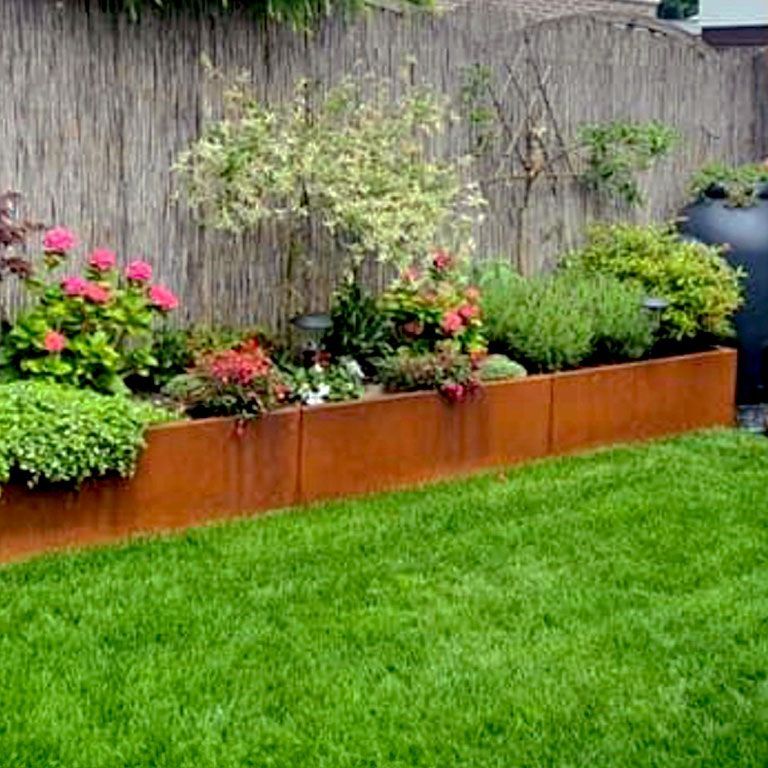 Ζαρντινιέρα από χάλυβα corten Texas xxl 480 x 120 cm