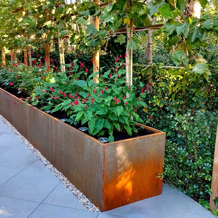 Ζαρντινιέρα από χάλυβα corten Texas xxl 500 x 30 cm