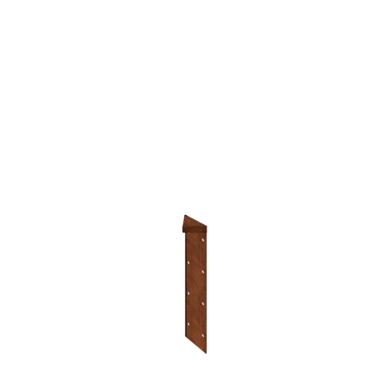 Ζαρντινιέρα από χάλυβα Corten - Γωνιά 180° - 40 cm