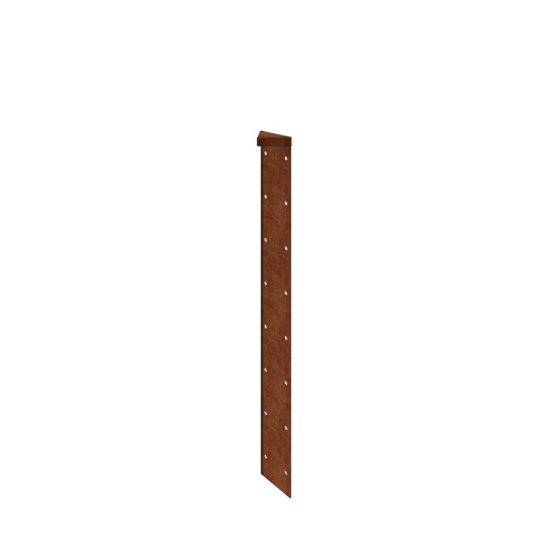Ζαρντινιέρα από χάλυβα Corten - Γωνιά 180° - 80 cm