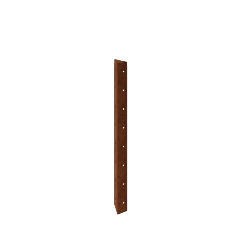 Ζαρντινιέρα από χάλυβα Corten - Γωνιά 90° - 80 cm