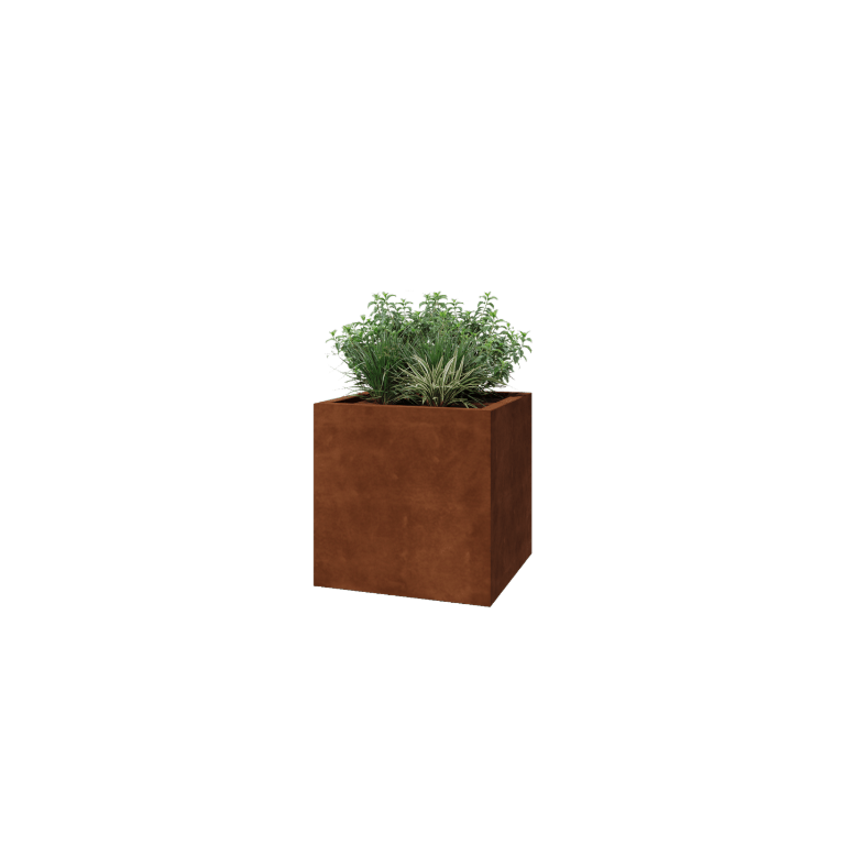 Συγκολλημένη ζαρντινιέρα από ατσάλι corten Montana 70 x 70 x 70 cm