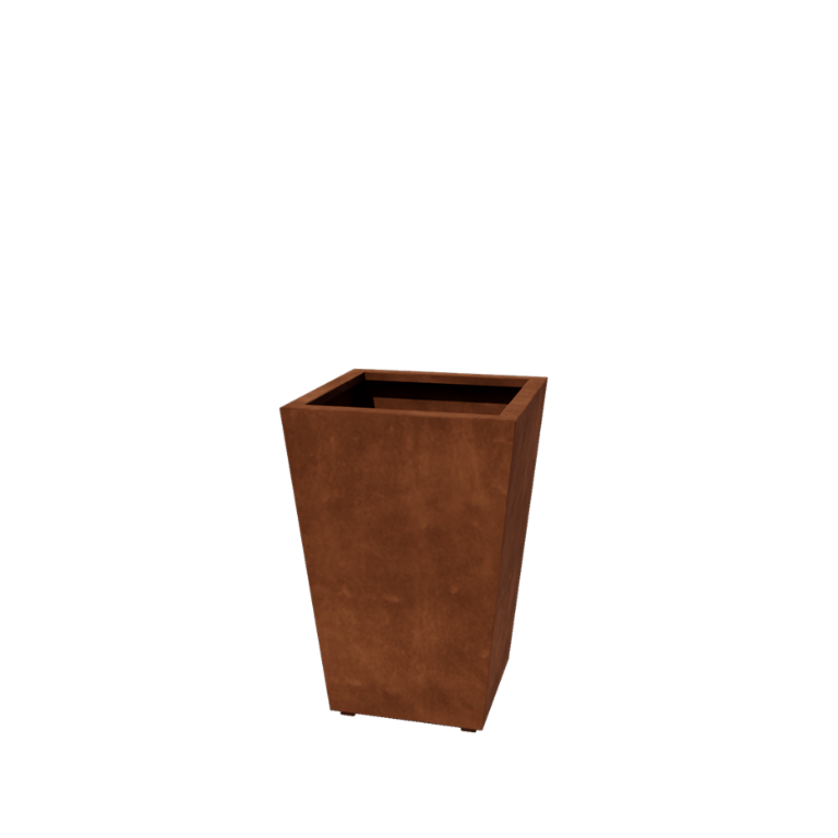 Ζαρντινιέρα από χάλυβα Corten - Κώνος - 60 x 60 x 81,5 cm - Συγκολλημένο - Με πλάκα βάσης