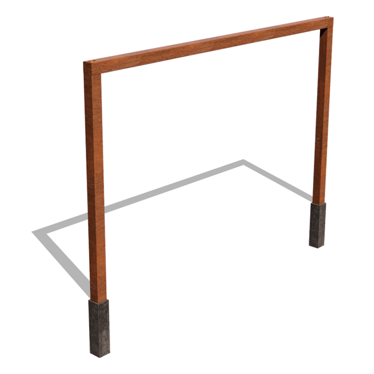 Πέργκολα από ατσάλι corten ίσιο 400 cm