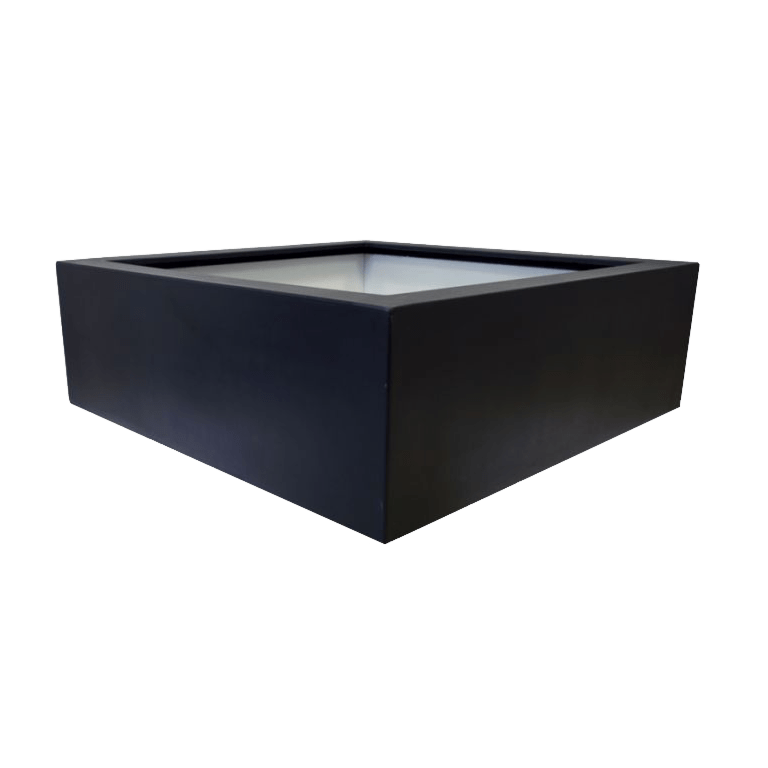 πολυεστερική γλάστρα - Τετράγωνο - 120 x 120 x 40 cm - Με βάση