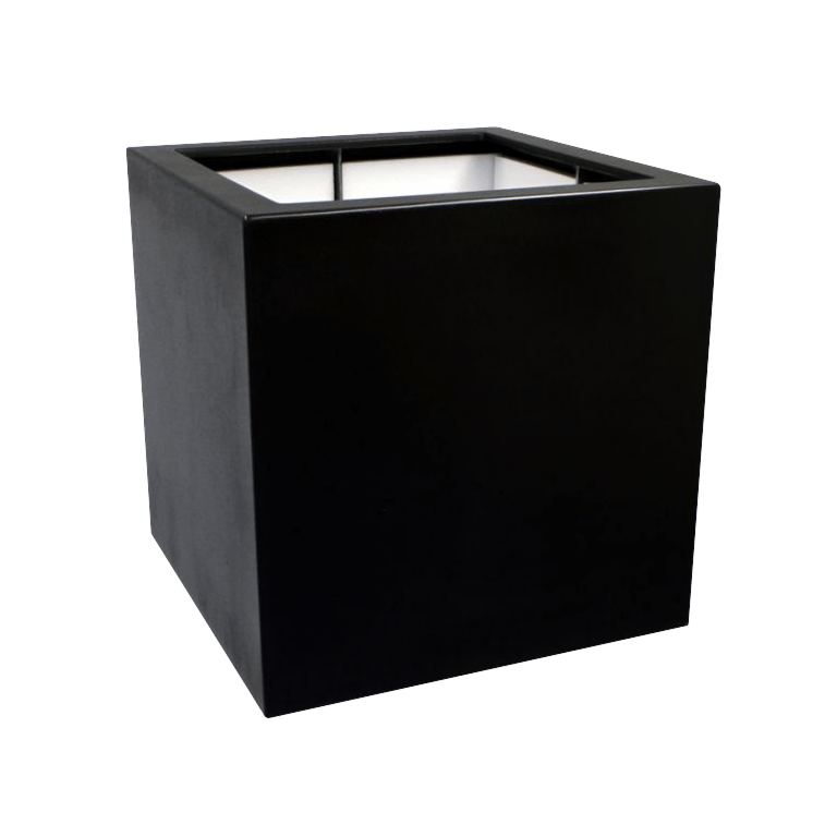 πολυεστερική γλάστρα - Τετράγωνο - 80 x 80 x 80 cm - Με βάση