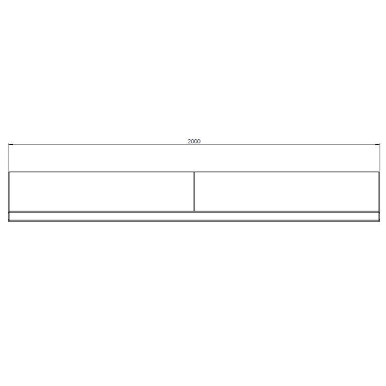 Τοίχος συγκράτησης από χάλυβα Corten - Ίσιο - 200 x 60 cm