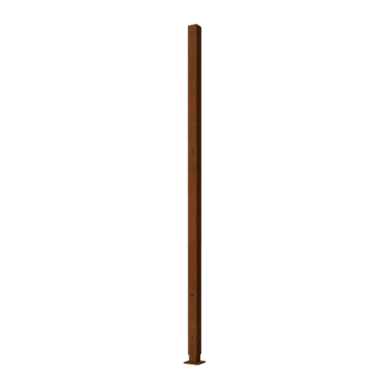 Βάση από ατσάλι corten επίπεδη βάση γωνία με 190 x 6 x 6 cm