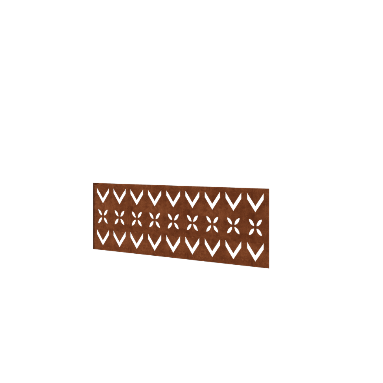 Φράχτης από χάλυβα Corten H - Πάνελ V - 120 x 47,5 cm