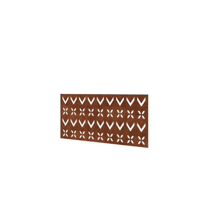 Φράχτης από χάλυβα Corten H - Πάνελ V - 120 x 63,3 cm