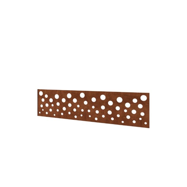 Φράχτης από χάλυβα Corten H - Πάνελ B - 180 x 47,5 cm