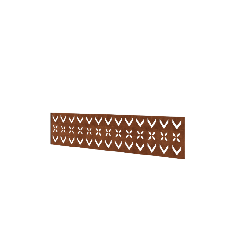 Φράχτης κηπου από χάλυβα corten H πάνελ V 180 x 47,5 cm