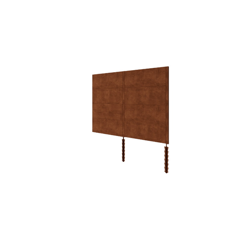 Φράχτης από χάλυβα Corten H4 - Plíres set - 252 x 6 x 190 cm