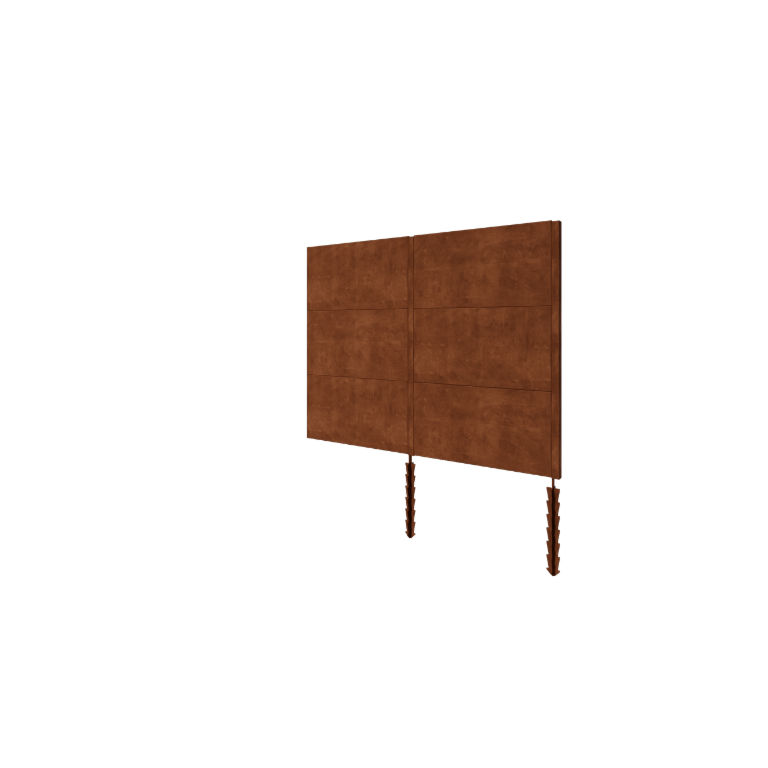 Φράχτης κηπου από χάλυβα corten H3 σετ 252 cm
