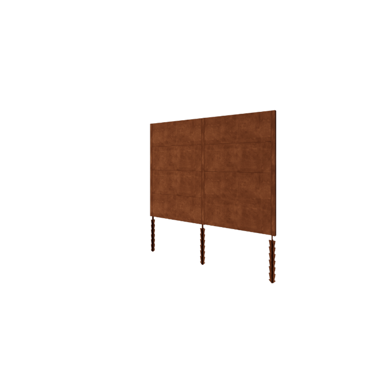 Φράχτης από χάλυβα Corten H4 - Plíres set - 258 x 6 x 190 cm