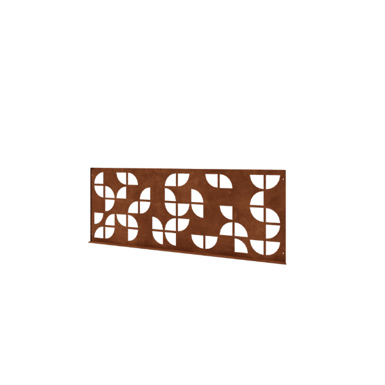 Διακοσμητικά κάγκελα από χάλυβα Corten G - Πάνελ - 149 x 3 x 60 cm