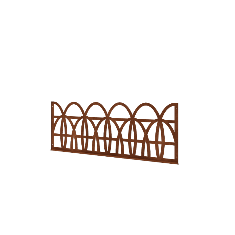 Διακοσμητικός Φράχτης από ατσάλι corten T 149 x 60 cm