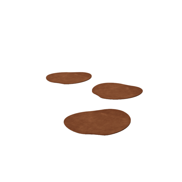 Πλακάκι βημάτων από χάλυβα Corten - Οργανικό - 30 x 30 cm